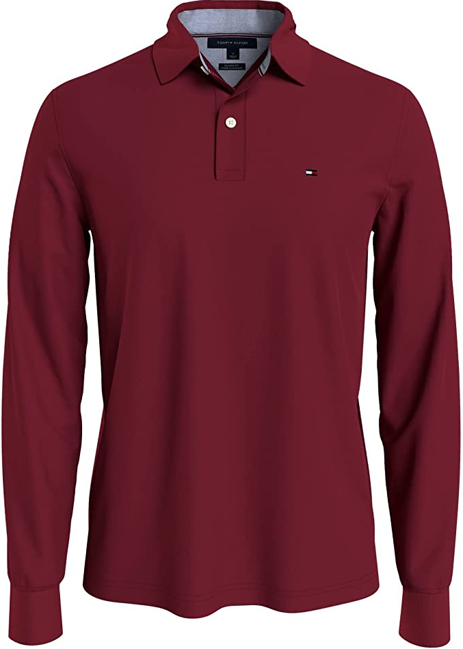 Tommy Hilfiger Mens Ivy Solid Long Sleeve Polo Shirt – ShopCGX Tommy Hilfiger Mens Ivy Solid Long Sleeve Polo Shirt – ShopCGX