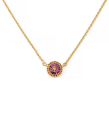 Kurt Geiger Round Pink Crystal Eagle Short Pendant Necklace