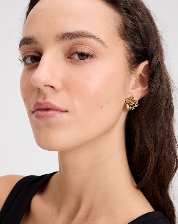 Kate Spade Spade Flower Lace Studs - Gold