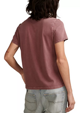 Lucky Brand Womens Janis Joplin Frame Classic Crew Neck Short Sleeve T-Shirt