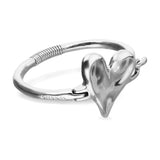 UNOde50 Silver Alloy Semi-Rigid Heart Bracelet - Medium