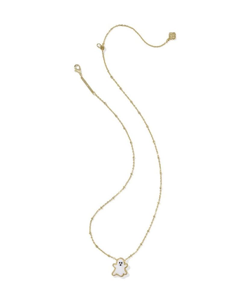 Kendra Scott Reversible Gold Ghost Pendant Necklace
