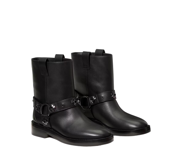 Kate Spade Womens Spade Flower Stud Moto Boots