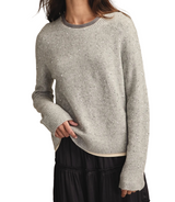 Lucky Brand Womens Sequin Crewneck Sweater