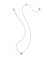 Kendra Scott Mallory Crystal Silver Short Pendant Necklace - White Cubic Zirconia