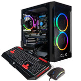 CLX SET Gaming Desktop - Intel Core i7 10700F 2.9GHz 8-Core Processor, 16GB DDR4 Memory, Radeon RX 6600 XT 8GB GDDR6 Graphics, 500GB M.2 NVMe SSD, 2TB HDD, WiFi, Black CLX Edition Karnak MicroATX Tower RGB Fans, Windows 11 Home 64-bit