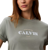 Calvin Kelin Womens Bold Logo Graphic Classic Short Sleeve T-Shirt