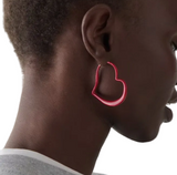 Kate Spade Red Heart Huggie Hoop Earrings