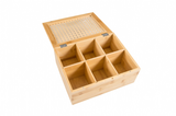 Lipper International Bamboo Tea Box With Rattan Cover
