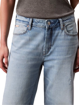 Calvin Klein Womens Wide Cuff Relaxed Jeans