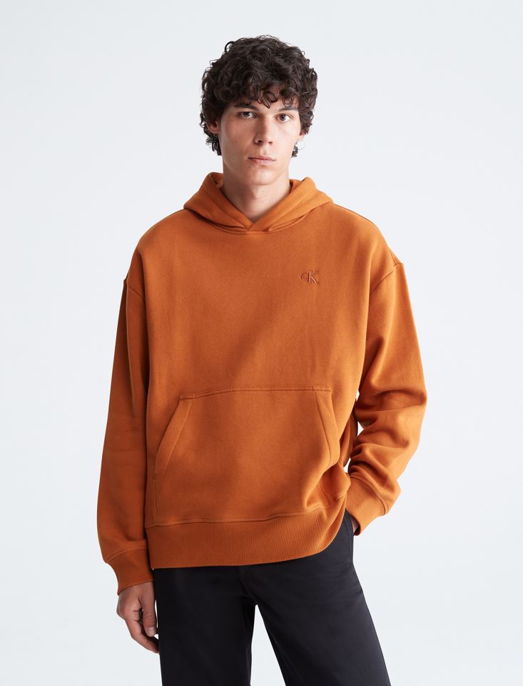 Calvin Klein Mens Archive Fleece Pullover Hoodie