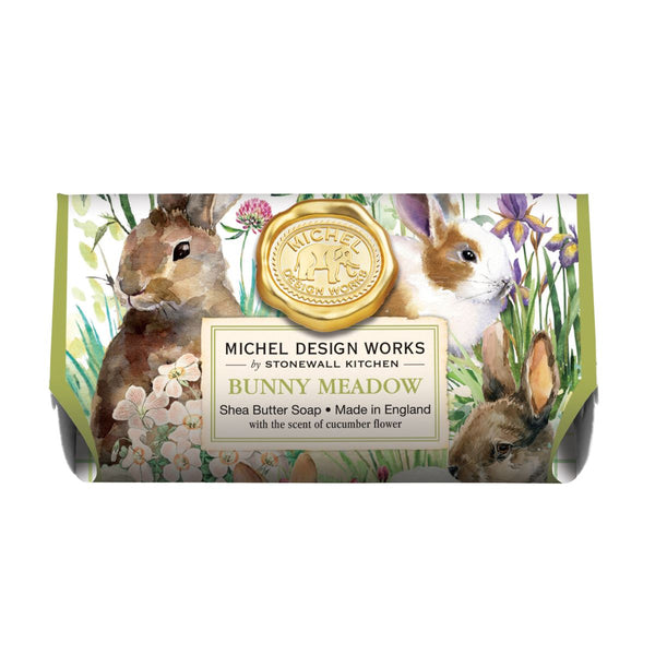 Michel Design Works Bunny Meadow Large Bath Bar Soap Bar