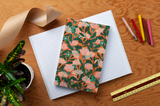 Denik Orange Floral Classic Layflat Journal Notebook