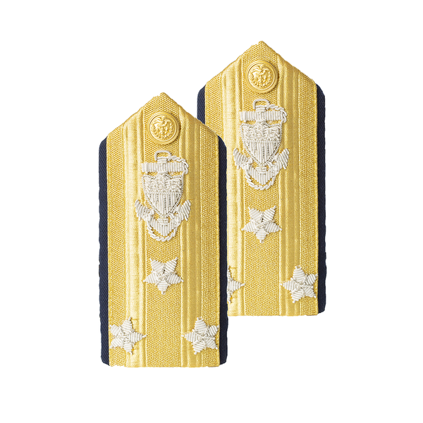 Vanguard CG Hard Shoulder Board Female Vice Admiral 3 Star