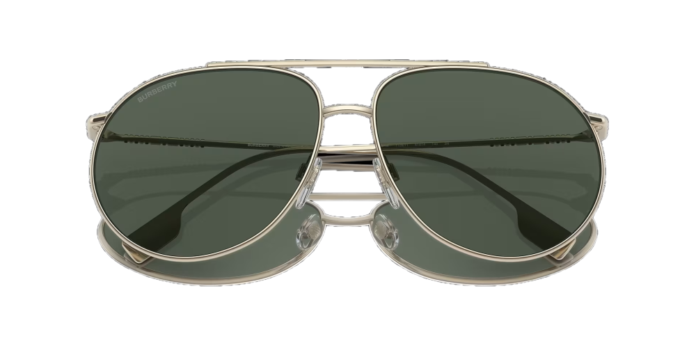 Burberry Alice Non-Polarized Sunglasses - Light Gold/Dark Green