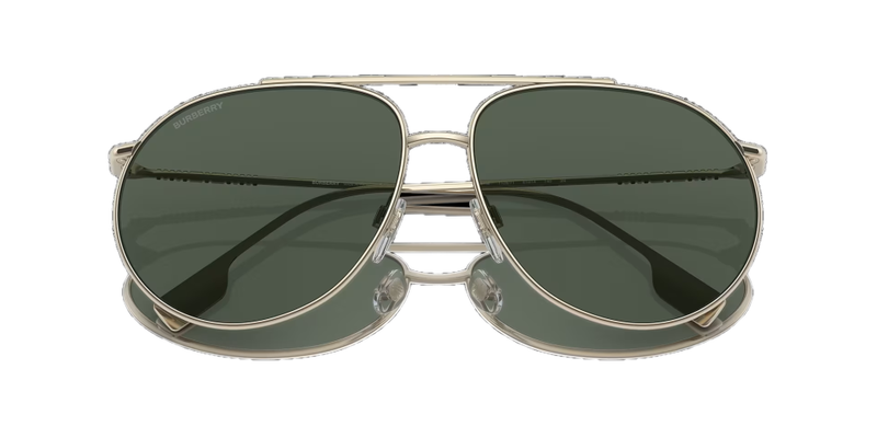 Burberry Alice Non-Polarized Sunglasses - Light Gold/Dark Green