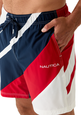 Nautica Diagonal Stripe Swim Trunk