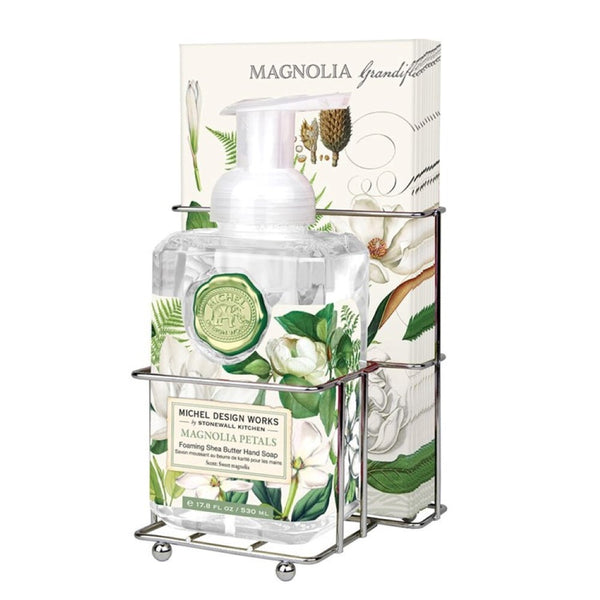 Michel Design Works Magnolia Petals Foaming Hand Soap & Hostess Napkin Set