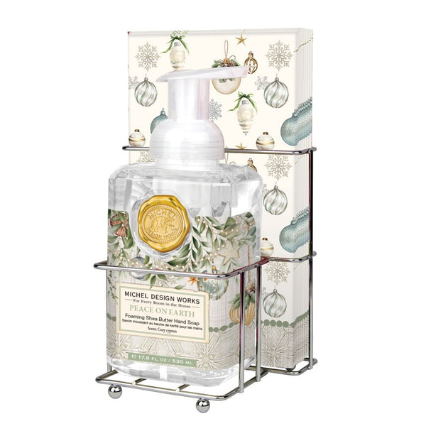 Michel Design Works Peace On Earth Foaming Soap Napkin Set