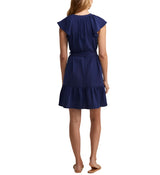 Vineyard Vines Womens Seastitch Double Gauze Flutter Sleeve Dress