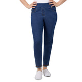 Ruby Rd. Womens Pull On Embroidered Stretch Denim Pant