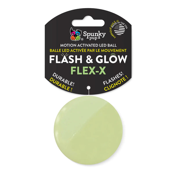 Spunky Pup Flash & Glow Flex LED Flashing Ball Dog Toy