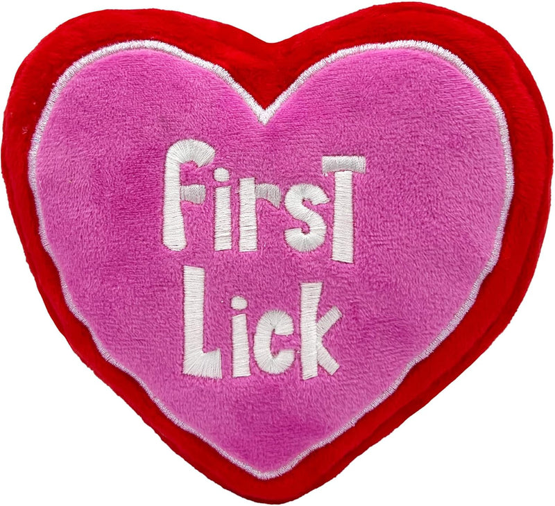 Huxley & Kent First Lick Heart Power Plush Dog Toy - Small