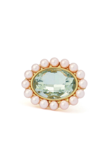 Kurt Geiger Gemstone Pearl Cocktail Ring - Size 9