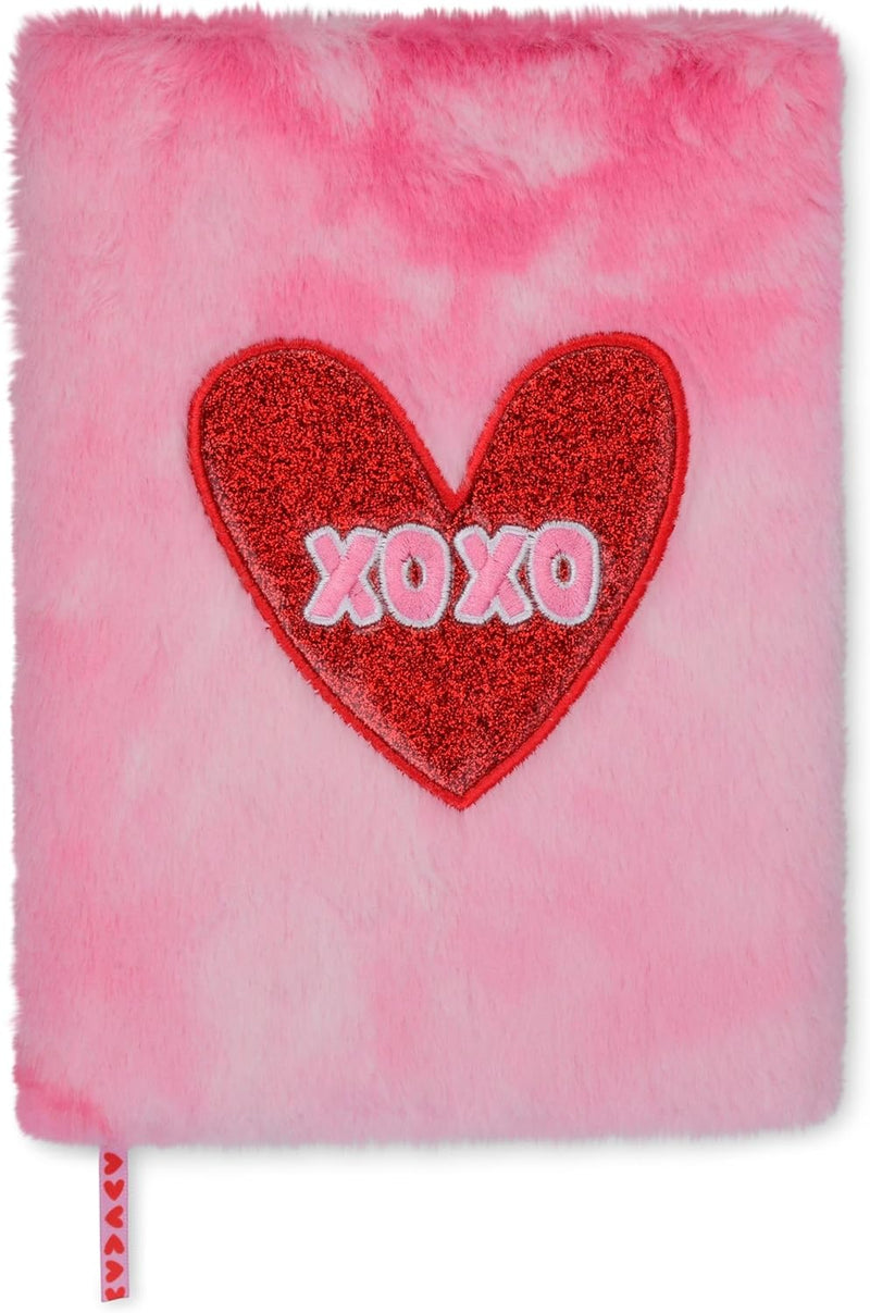 ISCREAM Plush Fur Book-Bound Lined-Page Applique Accent Journal