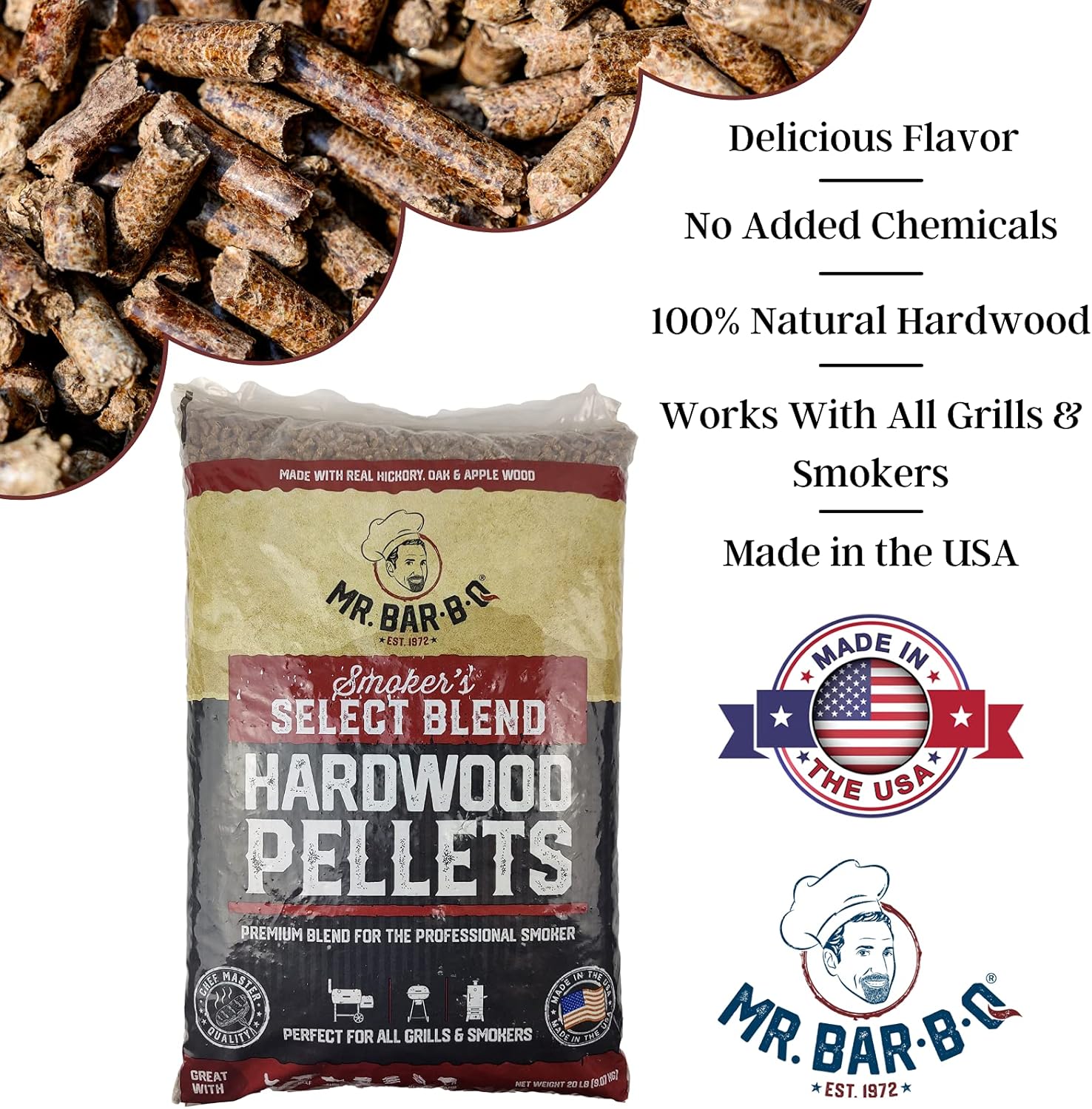 Mr. Bar-B-Q Smokers Select Blend Smoking Pellets - 20 lb.