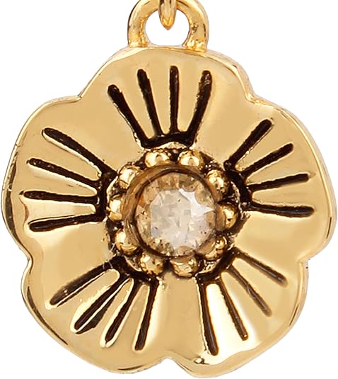 Coach Tea Rose Huggie Earrings - Gold-Plated