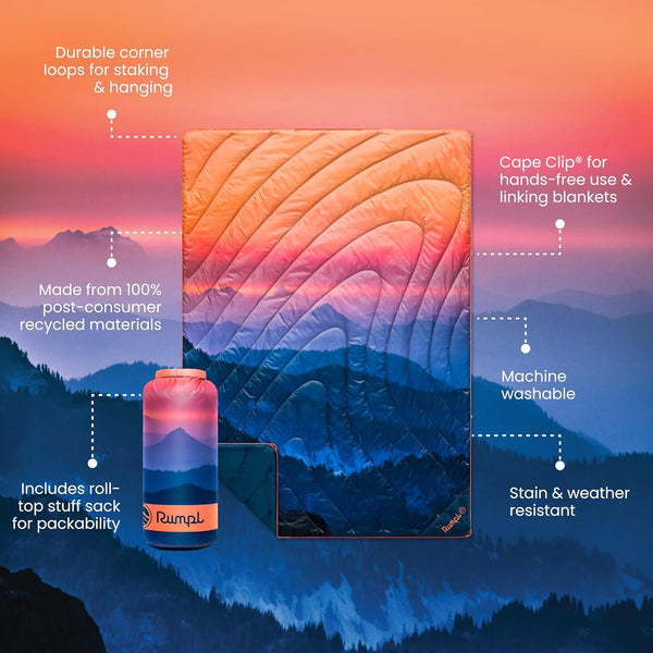 Rumpl Original Puffy Blanket - Puffy Alpenglow