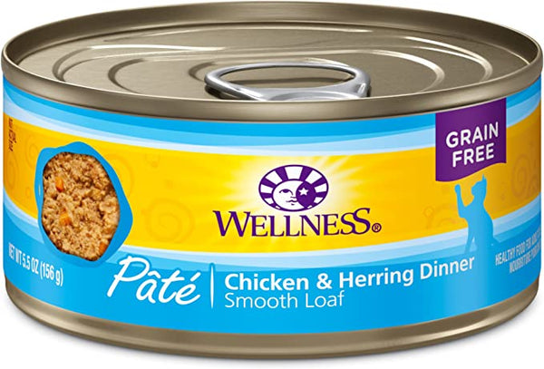 Wellness Complete Health Pate Chicken and Herring Wet Cat Food - 5.5 oz.