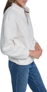 Nautica Womens Full-Zip Sherpa Fleece Jacket