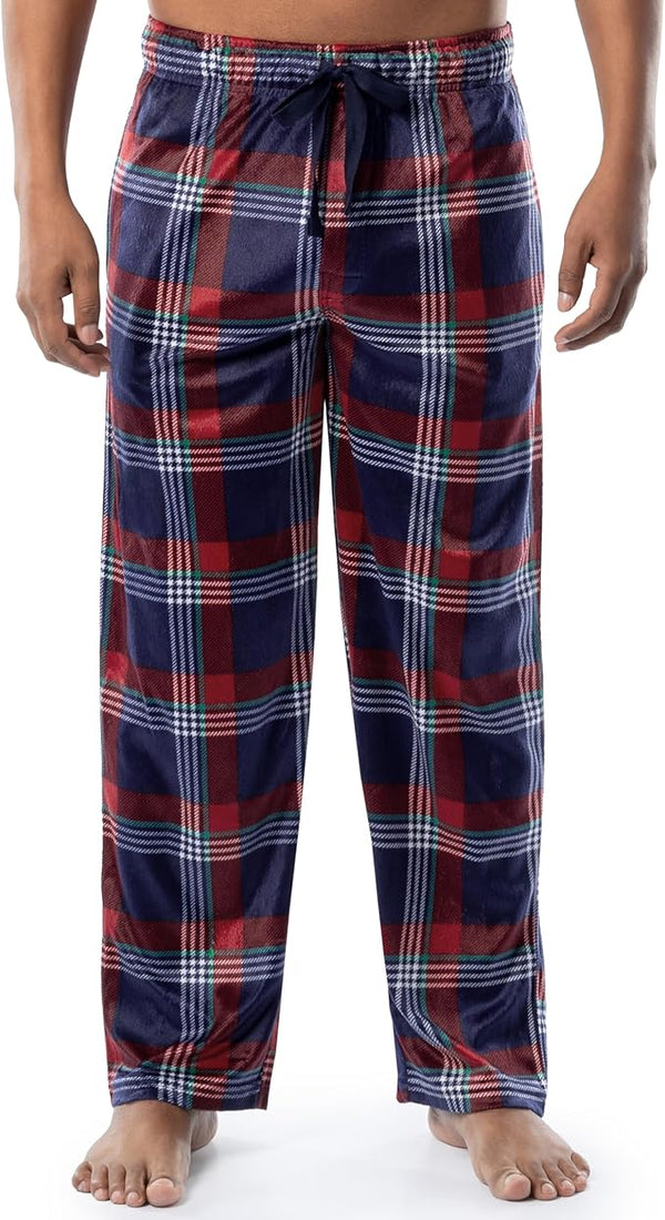 IZOD Mens Fleeced Plaid Sleep Pants