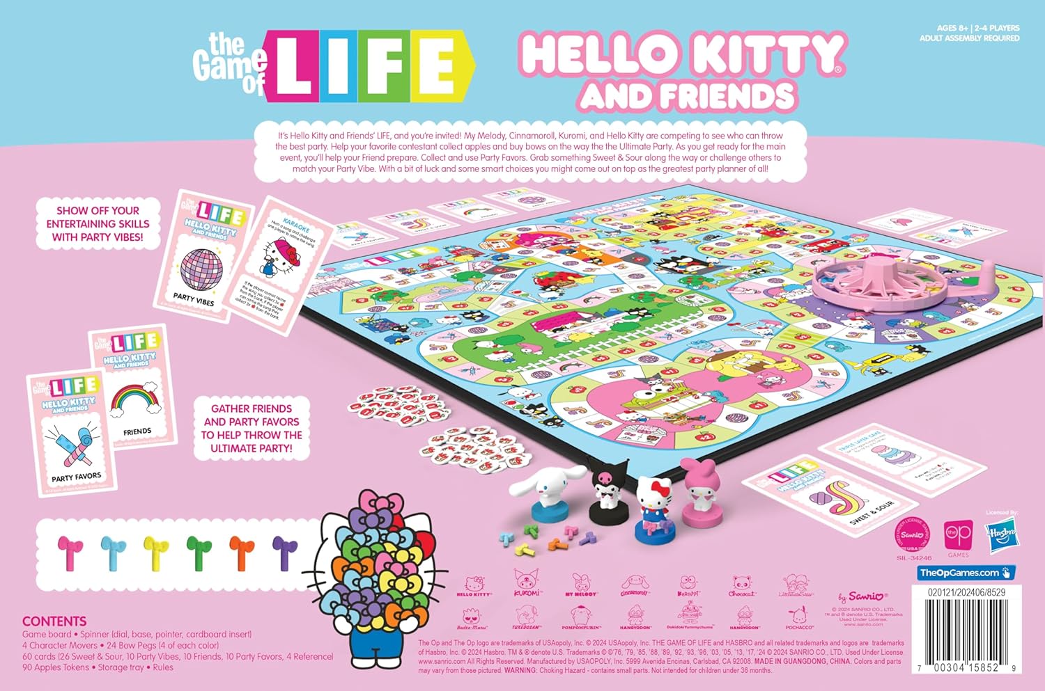 The OP Games Hello Kitty Game of Life Board Game