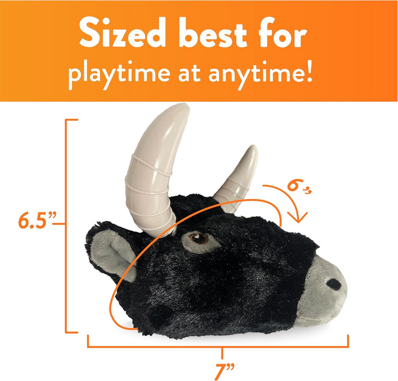 Spunky Pup Knucklehead Durable Plush & Chew Dog Toy - Bull