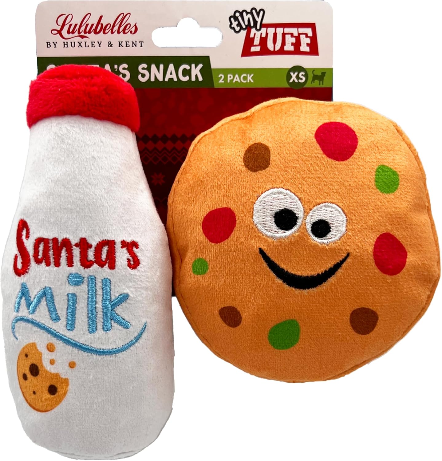 Huxley & Kent Santa's Snack Plush Dog Toy - 2 Pk