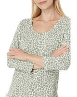 Tommy Bahama Womens Ashby Isles Safari Spots 3/4-Sleeve T-Shirt
