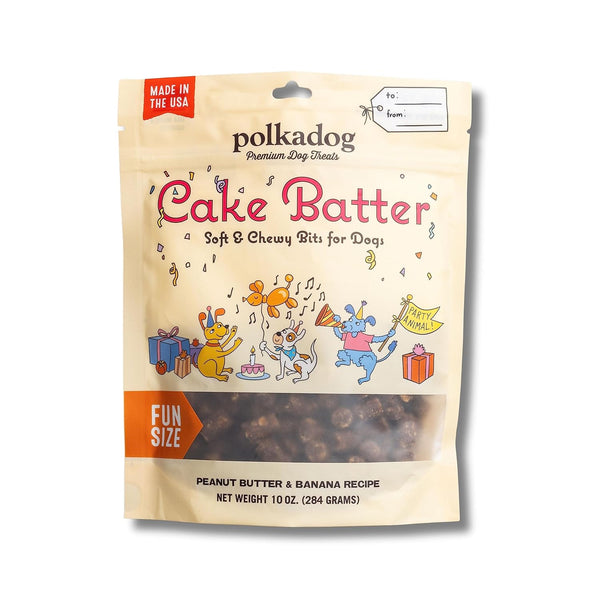 Polkadog Cake Batter Peanut Butter & Banana Soft & Chewy Dog Treats - 10 oz.