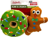 Huxley & Kent Dunk & Crunch Plush Dog Toy - 2 Pk