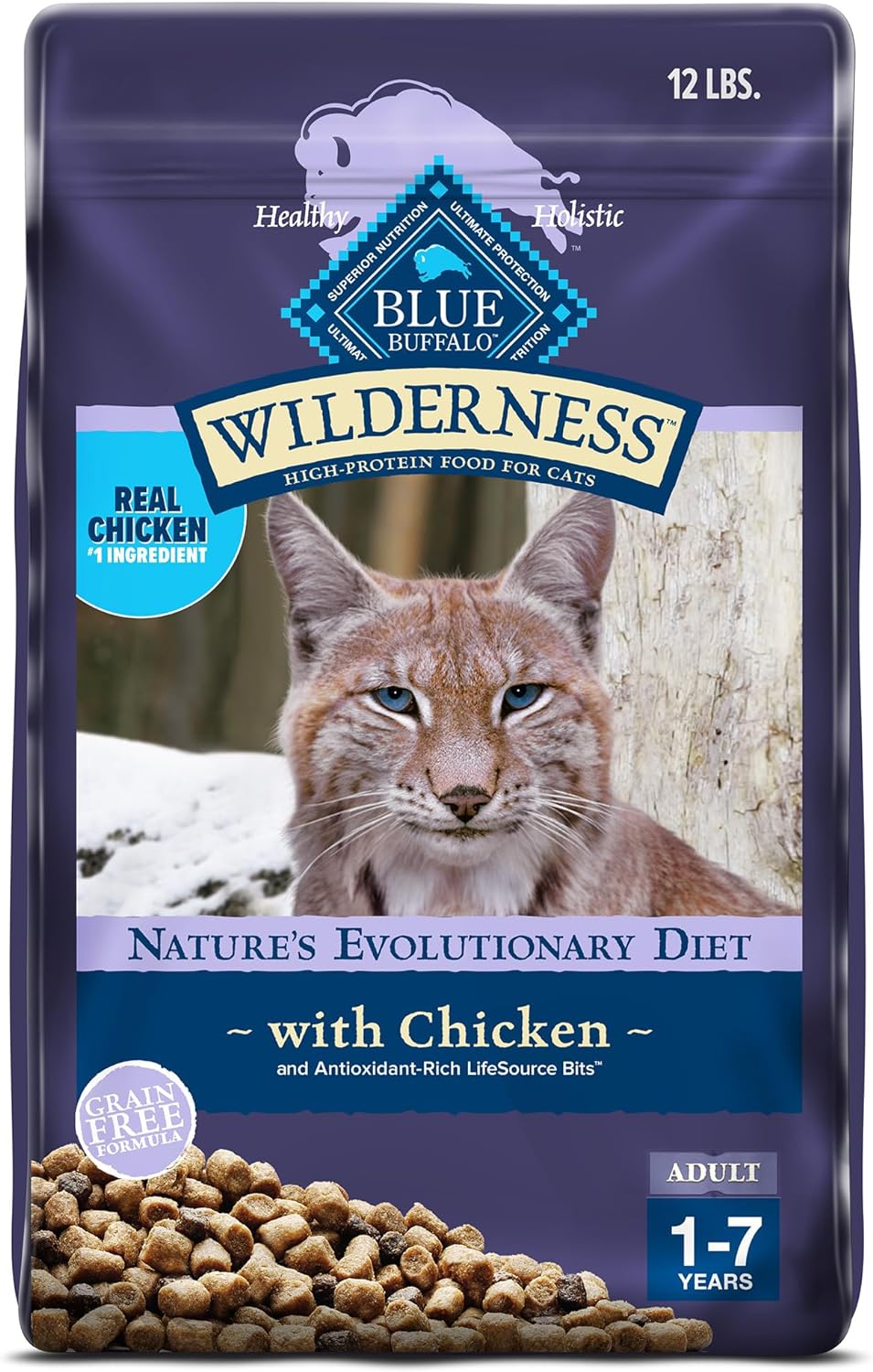 Blue Buffalo Wilderness Natural Adult Dry Cat Food - 12 lbs.