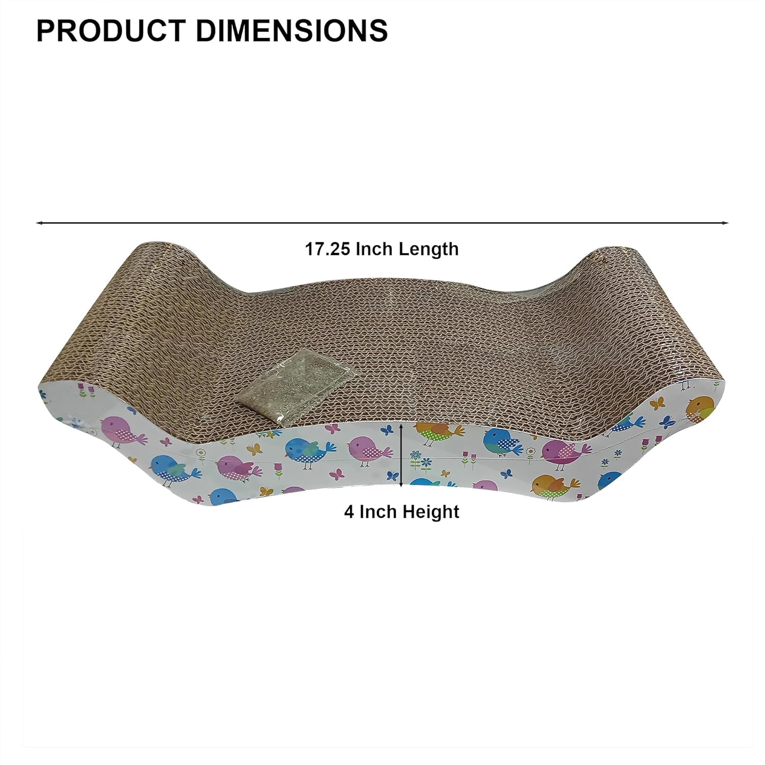 PetRageous Early Bird W-Shaped Corrugated Cat Lounge Scratcher