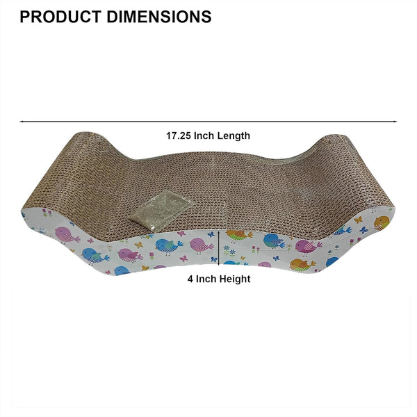 PetRageous Early Bird W-Shaped Corrugated Cat Lounge Scratcher