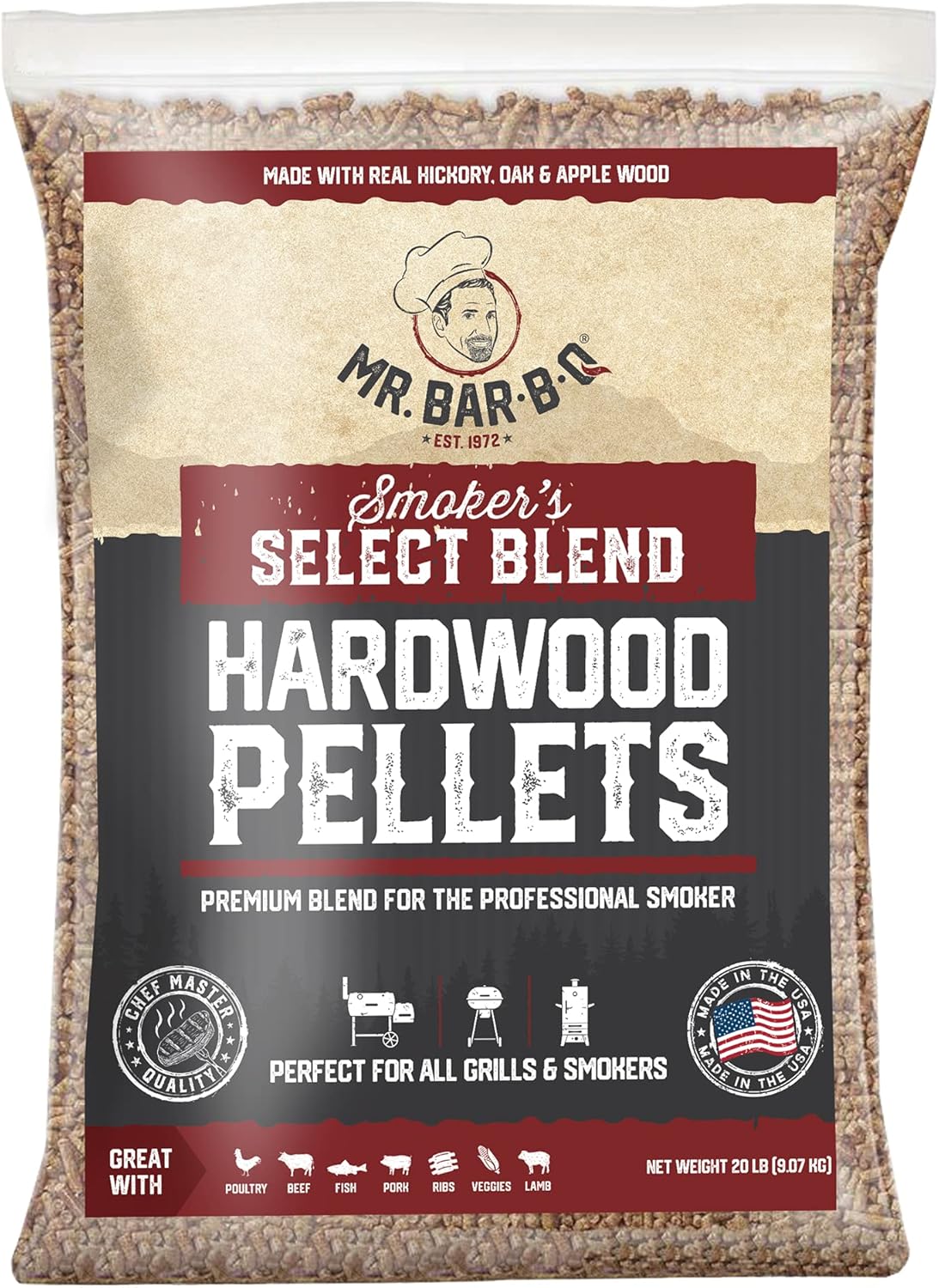 Mr. Bar-B-Q Smokers Select Blend Smoking Pellets - 20 lb.