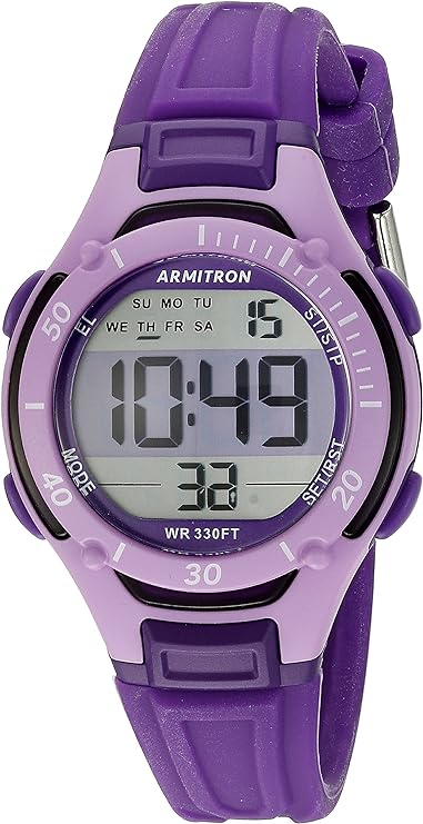 Armitron Womens Sport Digital Chronograph Purple Watch