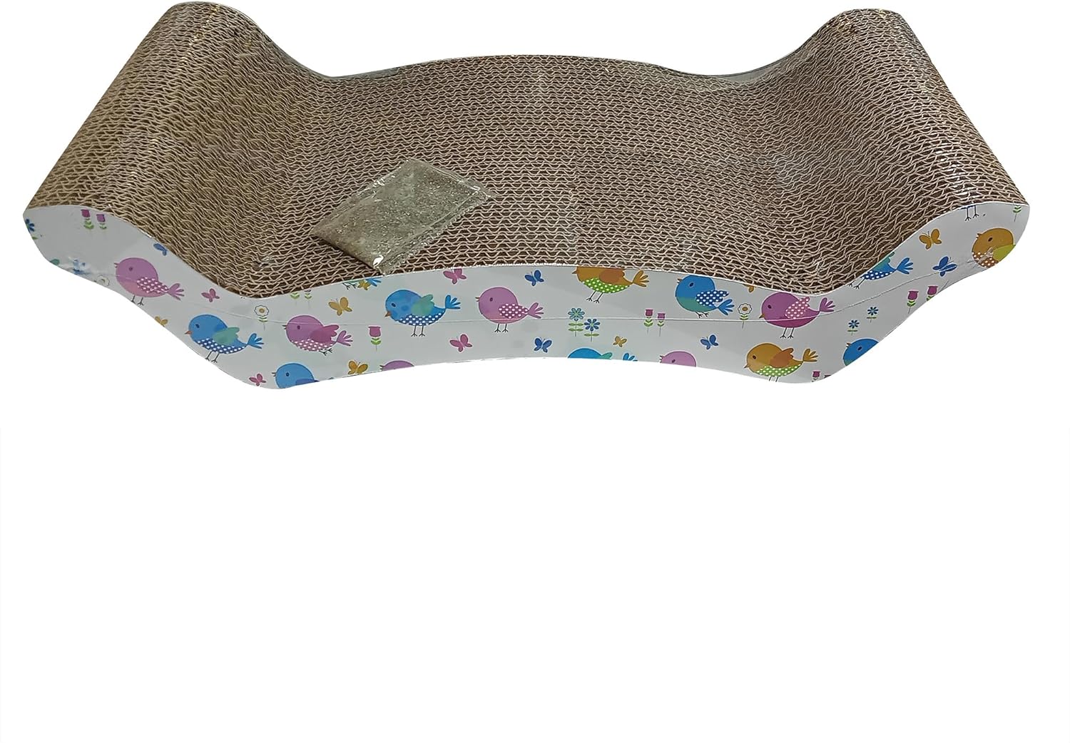 PetRageous Early Bird W-Shaped Corrugated Cat Lounge Scratcher