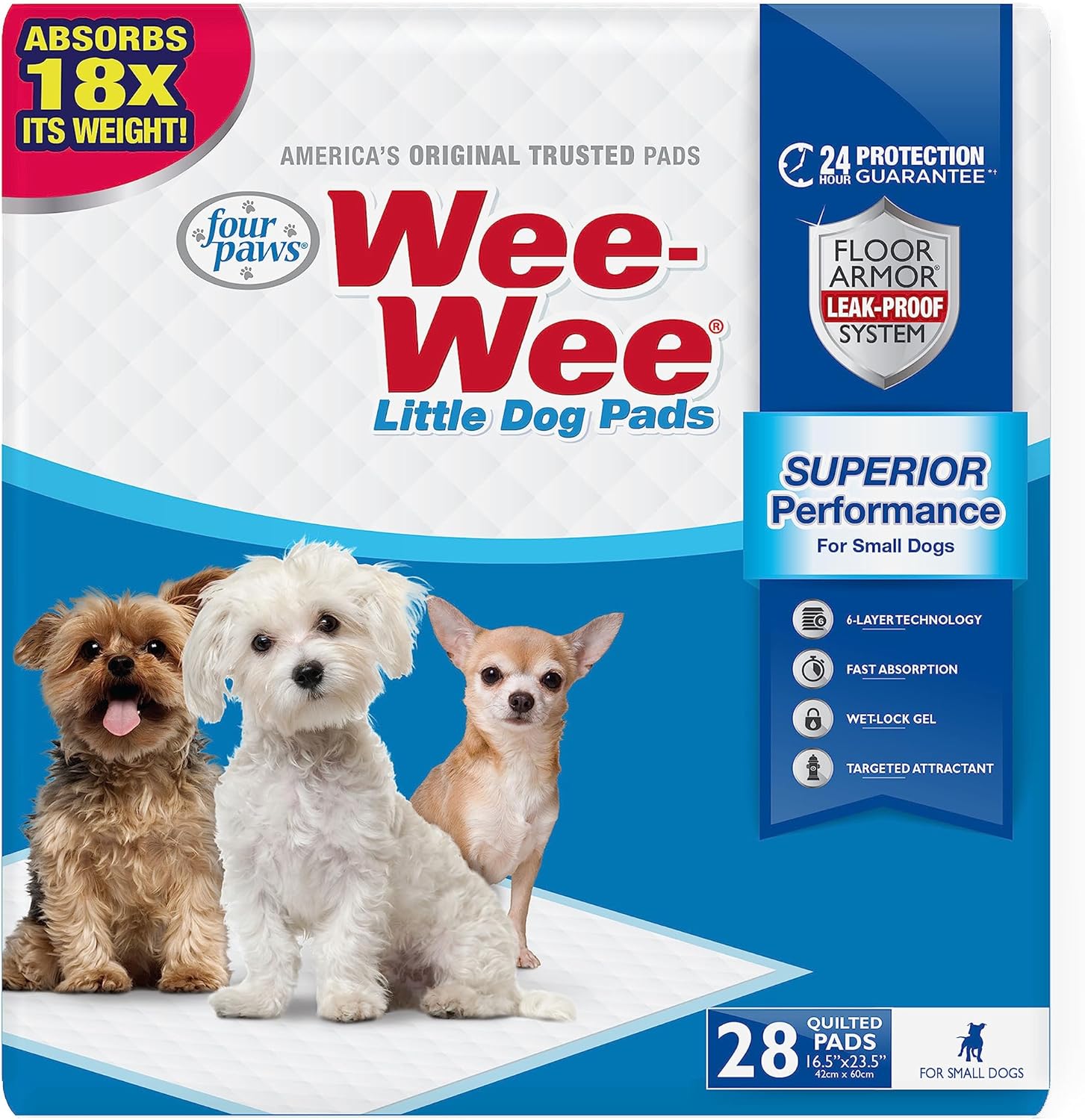 Four Paws Wee Wee Superior Performance Little Pee Pads 28 ct. ShopCGX