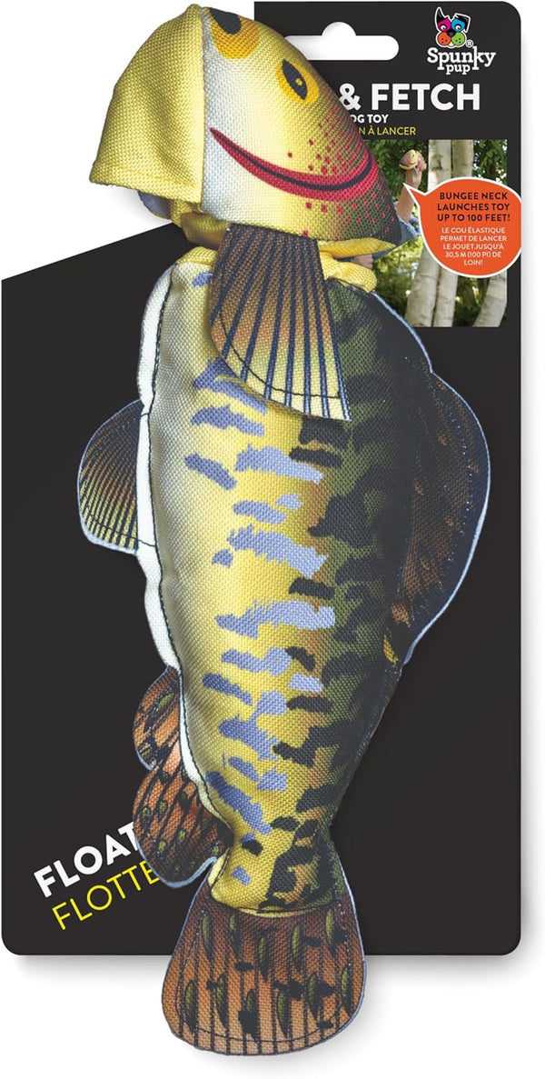 Spunky Pup Fly & Fetch Launching Plush Dog Toy - Fish