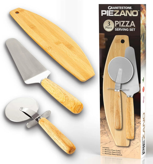 GraniteStone Piezano Pizza Over 3-Piece Serving Set